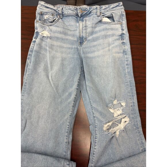 American Eagle Next Level Stretch Super High-Rise Flare Jeans Size 16 - Picture 2 of 11